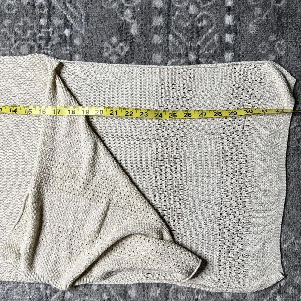 Cupshe Tunic Knit Tank Top Swimsuit Coverup  Medium Tan Beige High Side Slits